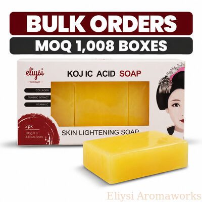 Wholesale Kojic Acid Soap with Vitamin C and Turmeric 100g x 3 Bars MOQ 1008 Boxes
