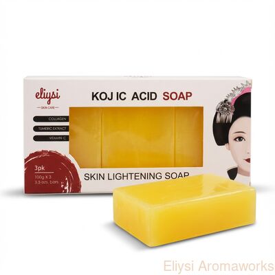 Bon prix Soins de la peau Savon à la glycérine fait à la main Jaune Savon pour peau rayonnante avec une formule douce et apaisante en ligne