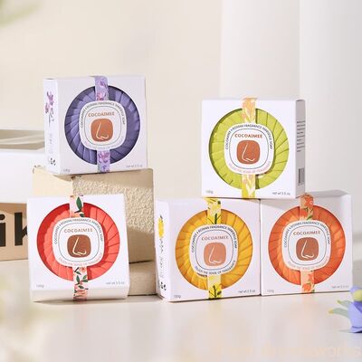 Harga yang bagus 100g Sabun Bar Label Pribadi Sabun tamu bulat kecil Untuk fasilitas hotel Dan kit perjalanan on line