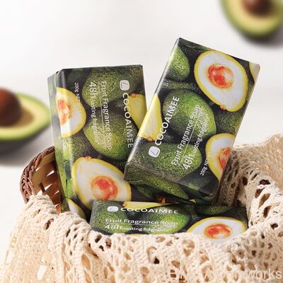 Buen precio 200 g de jabón de baño con perfume de frutas con embalaje de caja de regalo para OEM de marca privada en línea