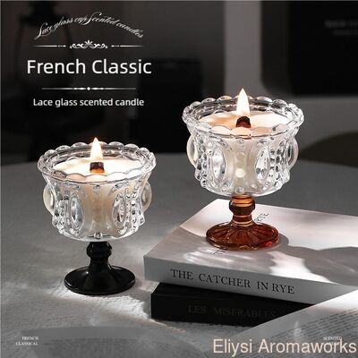 Good price Lace Glass Cup Candles Small Private Label Scented Candles 160g online