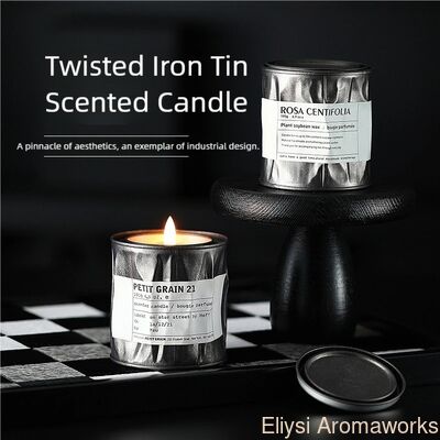 Harga yang bagus 180g Lilin Beraroma OEM Label Pribadi Modern dengan Kaleng Besi on line